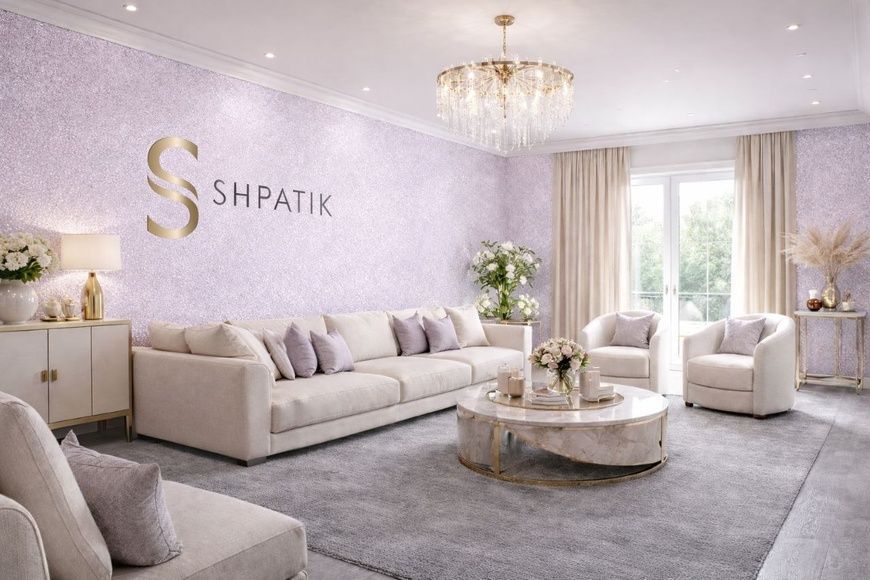 Рідкі шпалери мармурово-шовкові ТМ SHPATIK В21 Фіолетовий світлий 1 кг  фото